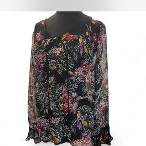 Floral 100% silk Tess blouse